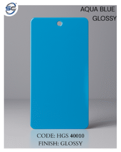 AQUA BLUE GLOSSY POWDER COATED panel by Srishti Coatings (Srishti Industries)