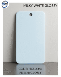 MILKY WHITE GLOSSY POWDER COATED panel by Srishti Coatings (Srishti Industries)