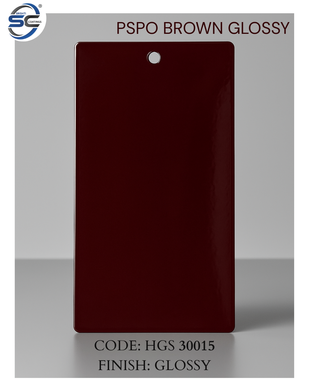 PSPO BROWN GLOSSY POWDER COATED panel by Srishti Coatings (Srishti Industries)