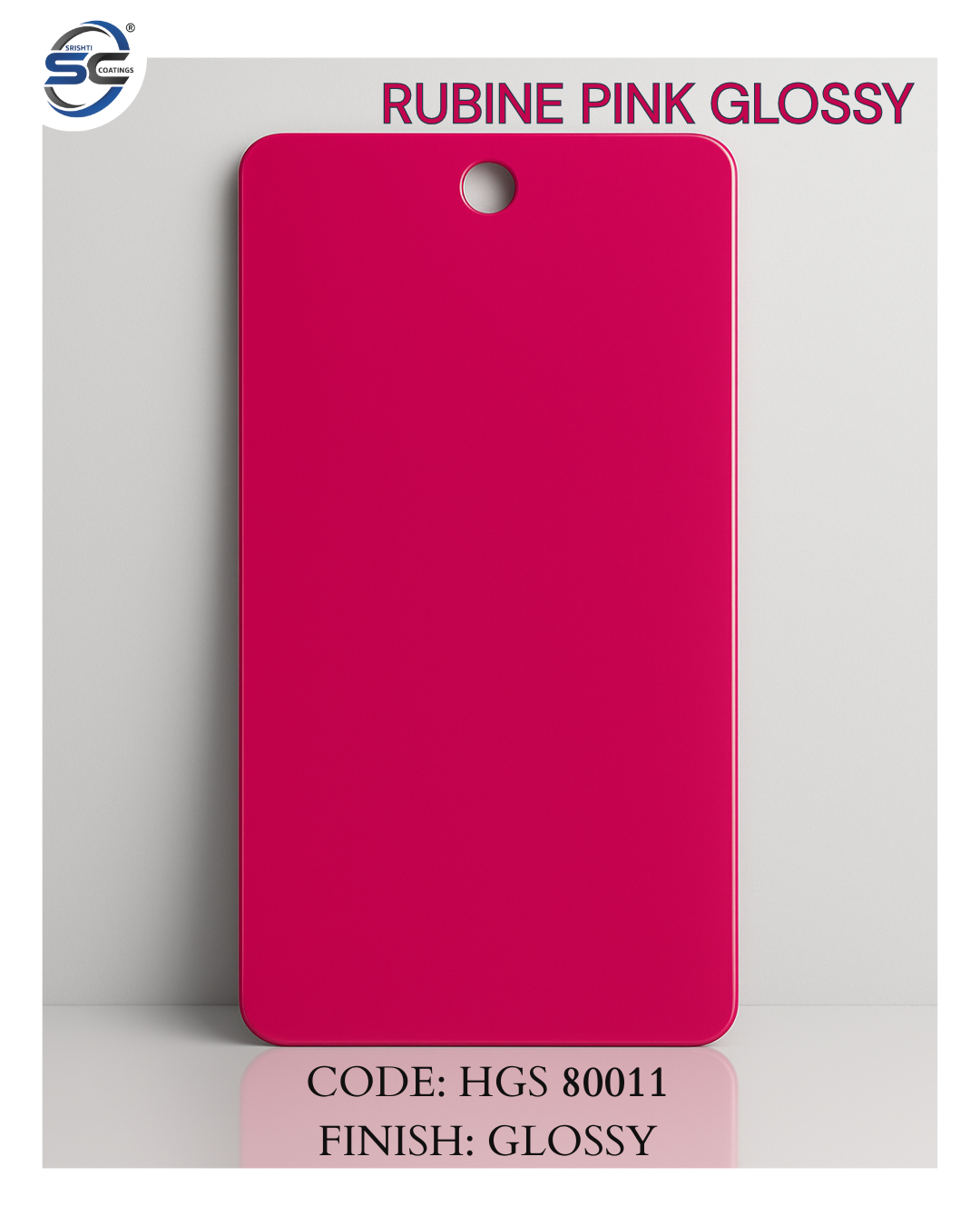 RUBINE PINK GLOSSY POWDER COATED panel by Srishti Coatings (Srishti Industries)